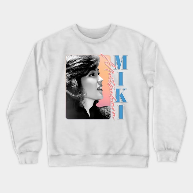 Miki Matsubara // Retro 80s Fan Art Design Crewneck Sweatshirt by DankFutura